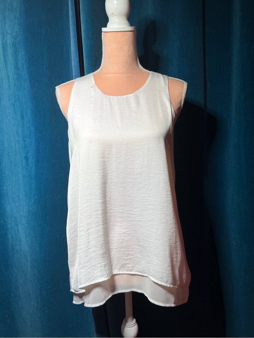 Who What Wear White Sleeveless Blouse
